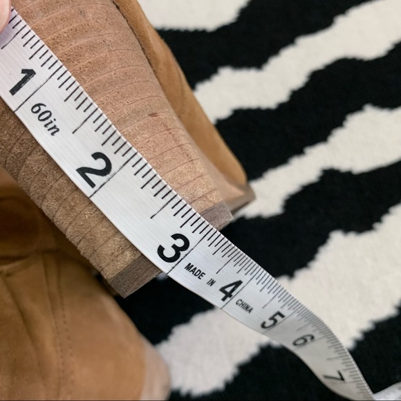 Blondo Irving Waterproof Suede Wedge Bootie In Cognac Size 9.5 - Picture 13 of 13